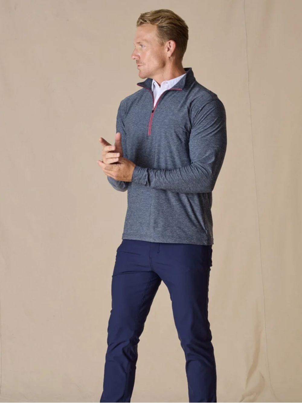 Marine Layer Weekend Sport 1/4 Zip Performance Pullover